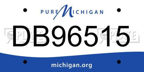 DB96515 Michigan License Plate