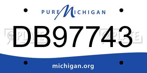 DB97743 Michigan License Plate