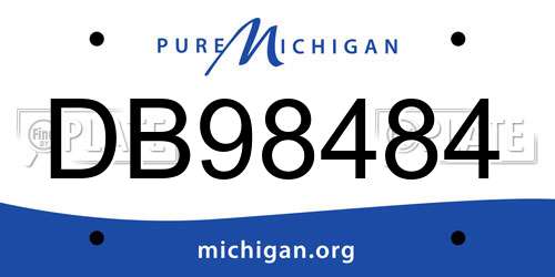 DB98484 Michigan License Plate