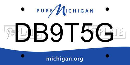 DB9T5G Michigan License Plate