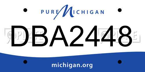 DBA2448 Michigan License Plate