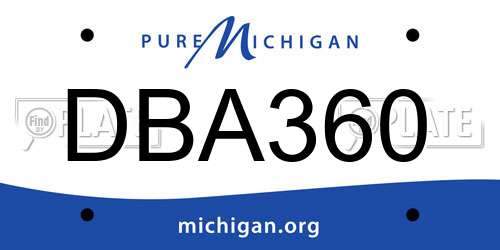 DBA360 Michigan License Plate