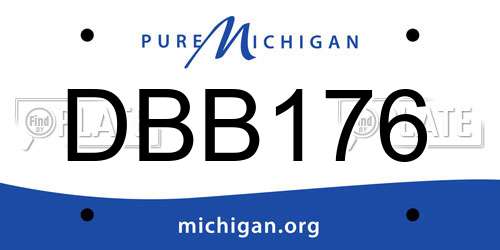 DBB176 Michigan License Plate