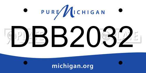 DBB2032 Michigan License Plate