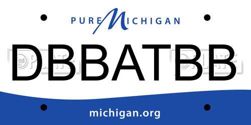 DBBATBB Michigan License Plate