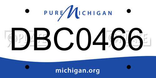 DBC0466 Michigan License Plate