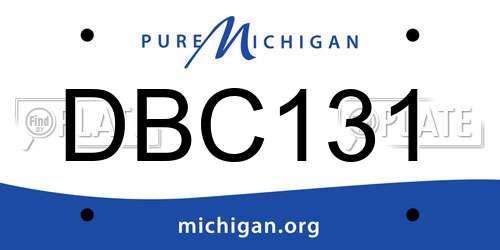 DBC131 Michigan License Plate