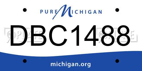 DBC1488 Michigan License Plate