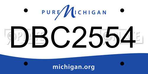 DBC2554 Michigan License Plate