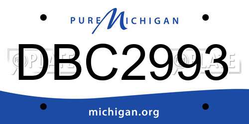 DBC2993 Michigan License Plate