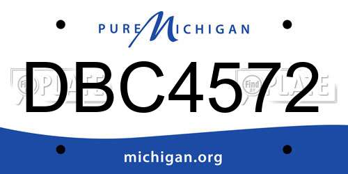 DBC4572 Michigan License Plate