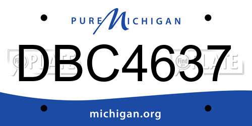 DBC4637 Michigan License Plate