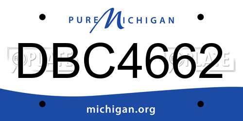 DBC4662 Michigan License Plate