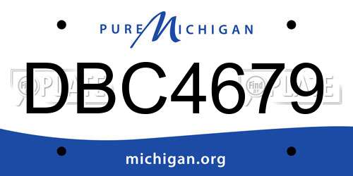 DBC4679 Michigan License Plate