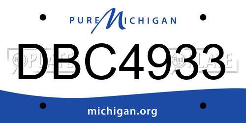 DBC4933 Michigan License Plate