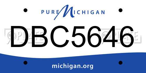 DBC5646 Michigan License Plate