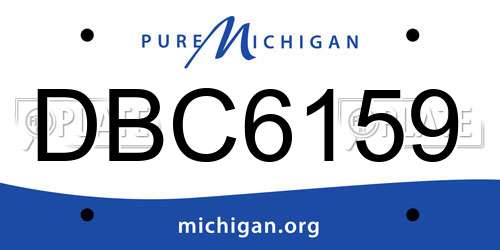 DBC6159 Michigan License Plate