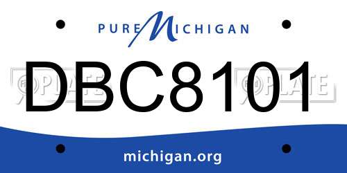 DBC8101 Michigan License Plate