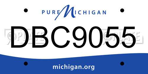 DBC9055 Michigan License Plate