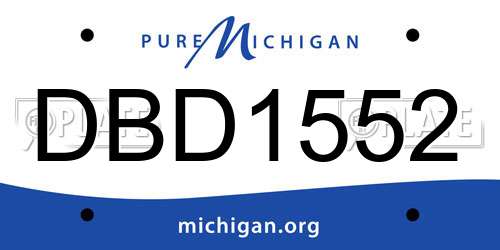 DBD1552 Michigan License Plate
