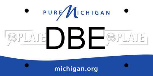 DBE Michigan License Plate