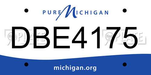 DBE4175 Michigan License Plate