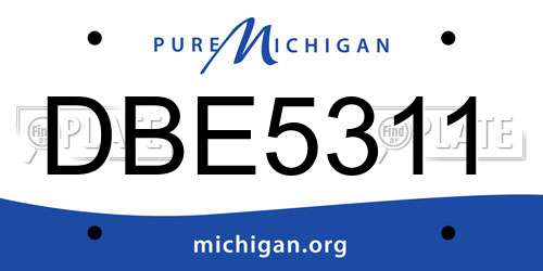 DBE5311 Michigan License Plate