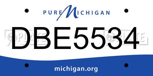 DBE5534 Michigan License Plate
