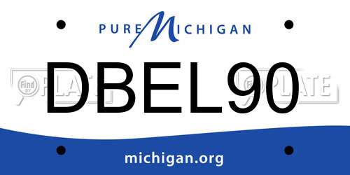 DBEL90 Michigan License Plate
