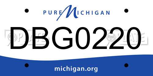 DBG0220 Michigan License Plate