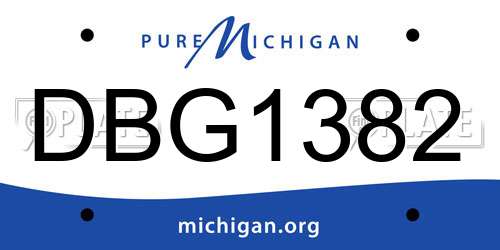 DBG1382 Michigan License Plate