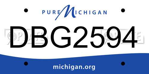 DBG2594 Michigan License Plate