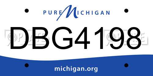 DBG4198 Michigan License Plate