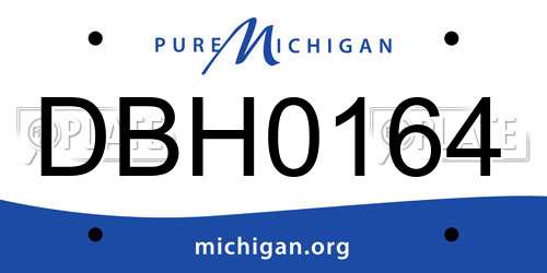 DBH0164 Michigan License Plate