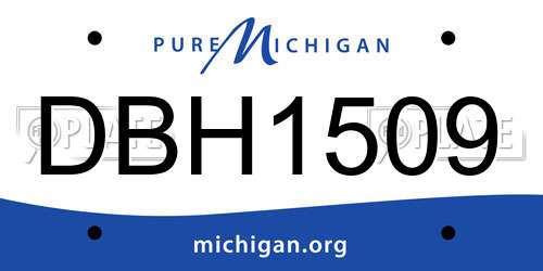 DBH1509 Michigan License Plate