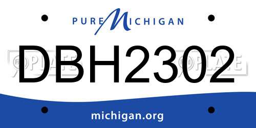 DBH2302 Michigan License Plate