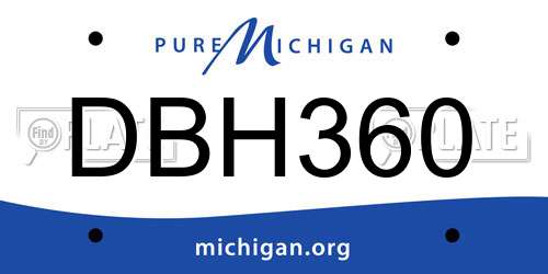 DBH360 Michigan License Plate