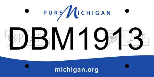 DBM1913 Michigan License Plate