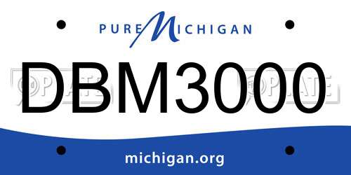 DBM3000 Michigan License Plate
