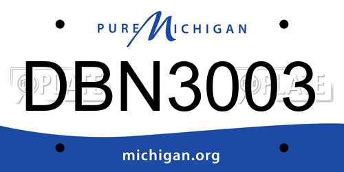 DBN3003 Michigan License Plate