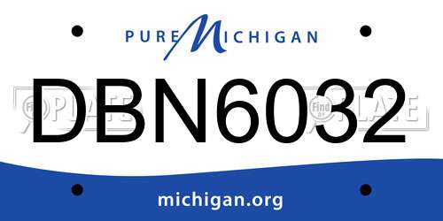 DBN6032 Michigan License Plate
