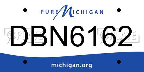 DBN6162 Michigan License Plate