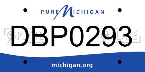 DBP0293 Michigan License Plate