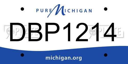 DBP1214 Michigan License Plate