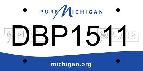 DBP1511 Michigan License Plate