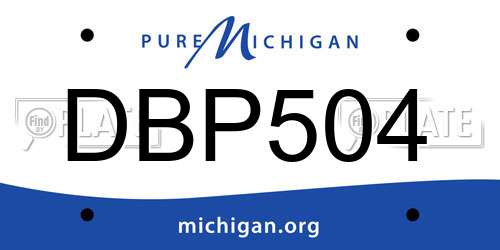 DBP504 Michigan License Plate