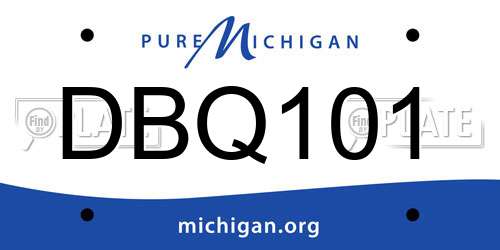 DBQ101 Michigan License Plate