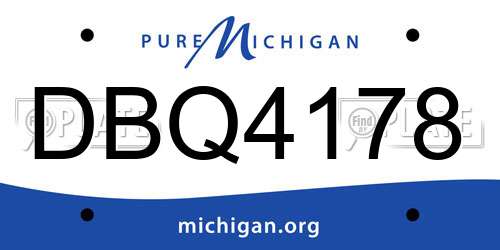 DBQ4178 Michigan License Plate