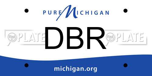 DBR Michigan License Plate