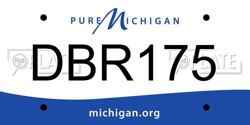DBR175 Michigan License Plate